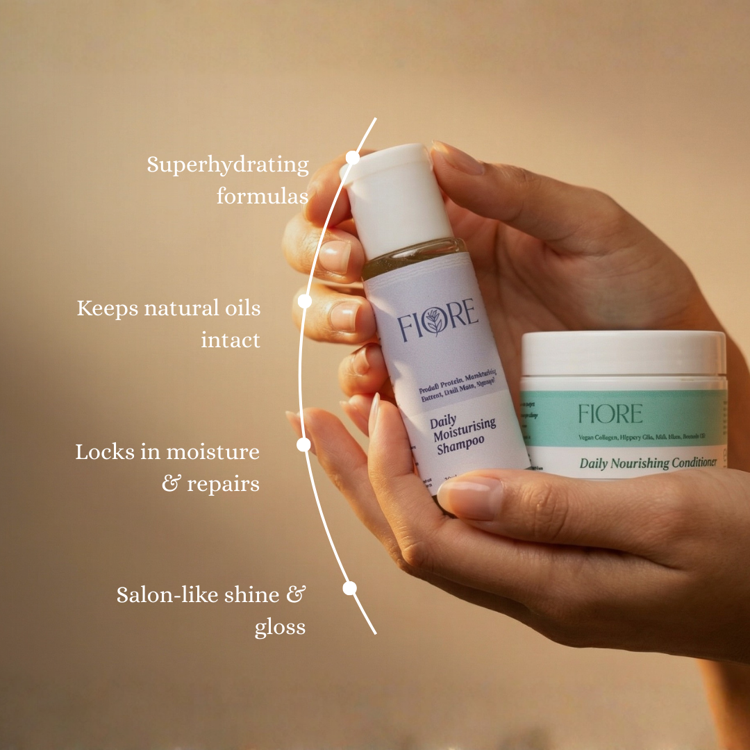 Haircare Combo For Moisturizing Shampoo + Conditioner : Fiore Hair Moisturizing Trial Kit